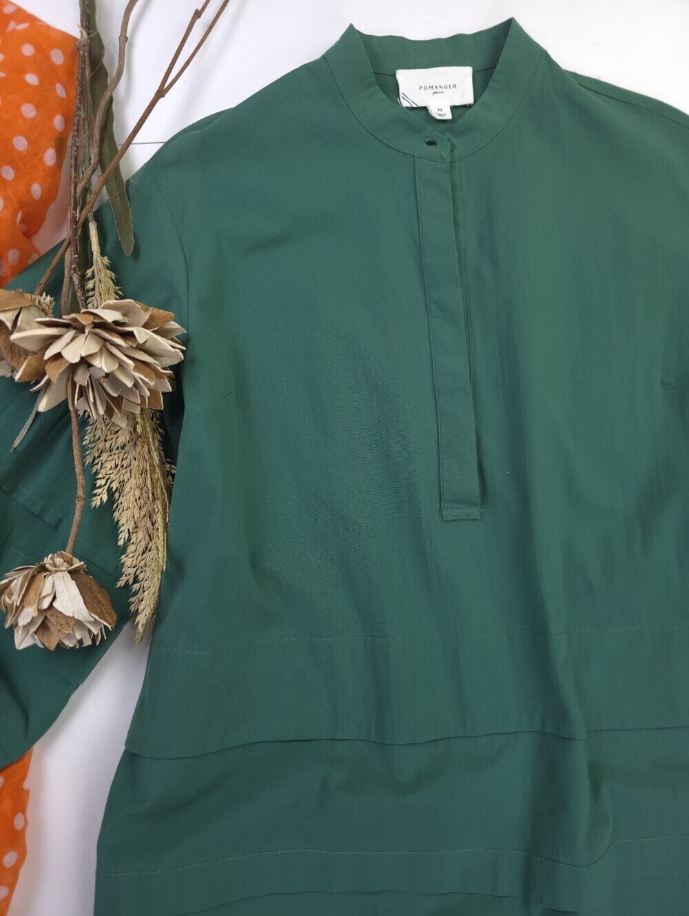 New Tuckernuck Pomander Place Forest Green Tunic Dress Sz M - Picture 4 of 16